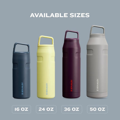 STANLEY IceFlow Cap and Carry Water Bottle 24 oz | Wide Mouth Twist Lid | Lightweight and Leakproof for Travel and Sports | Insulated Stainless Steel | BPA-Free | Polar