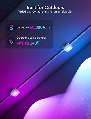 Govee Permanent Outdoor Lights, Smart RGBIC Outdoor Lights with 75 Scene Modes, 150ft with 108 LED Eaves Lights, IP67 Waterproof for Halloween Decorations, Christmas, Work with Alexa, Google Assistant