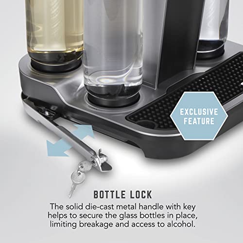 Bartesian Professional Cocktail Machine, 5 Premium Glass Bottles, 55306