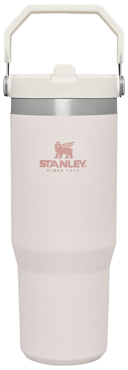 Stanley IceFlow Stainless Steel Tumbler with Straw - Vacuum Insulated Water Bottle for Home, Office or Car Reusable Cup with Straw Leak Resistant Flip Cold for 12 Hrs or Iced for 2 Days (Rose Quartz)