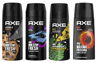 12 AXE body spray deodrant Anit-Aerspirant (12X 150 ml/5.07 oz, Mix within the available kinds)