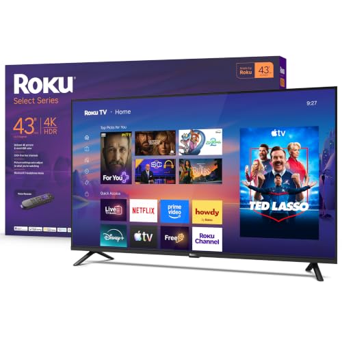 Roku 43-Inch Select Series Smart TV 2026-4K HDR TV - RokuTV