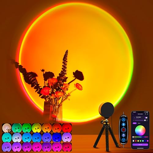 XEBKOR Sunset Lamp Projector Multicolor Changing LED Projection Lamps