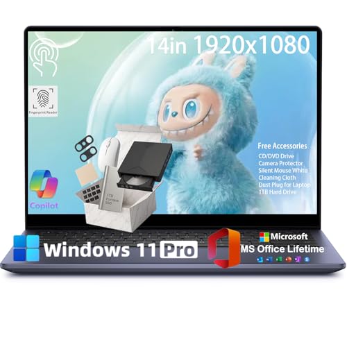 DELL Inspiron 7440 14 2-in-1 Touchscreen Laptop Computer - 14" FHD IPS, AMD Ryzen 5 8640HS for Business, Students, Fingerprint, Backlit, FHD Webcam, Win 11 Pro (64GB DDR5 RAM, 2TB SSD)