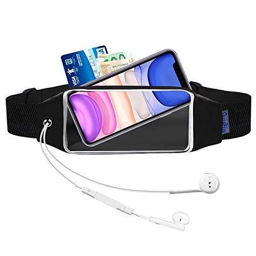 Running Belt,Fanny Pack Fits Phones UP to 6.5" for Women Men,Black and Pink