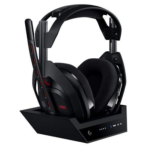 Logitech G Astro A50 Multi-Platform Wireless Gaming Headset + Base Station for PS5/Xbox/PC: PLAYSYNC Audio Switcher, 24hr Battery, 2.4GHz & BT - Black