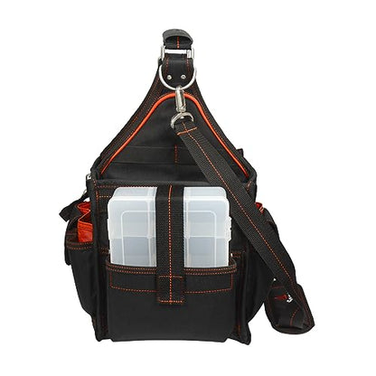 Hultafors Work Gear HT5582 Electrical/Maintenance Tool Carrier, 23 Pockets, Heavy Duty Ballistic Polyester Tool Bag