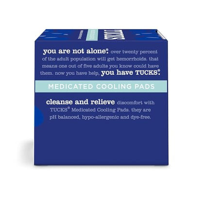 TUCKS Medicated Cooling Pads, 100 Count – Pads with Witch Hazel, Cleanses Sensitive Areas, Protects from Irritation, Hemorrhoid Treatment, Medicated Pads Used By Hospitals