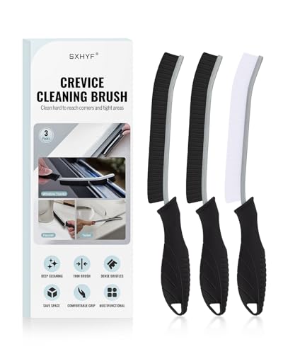SXhyf Crevice Cleaning Brush - Grout Scrub Brush, House Cleaning Supplies, Gap Cleaning Tools, Home Essentials, Gifts for Women Men, Hard Bristle Crevice Cleaner Brush for Household Use, Bathroom