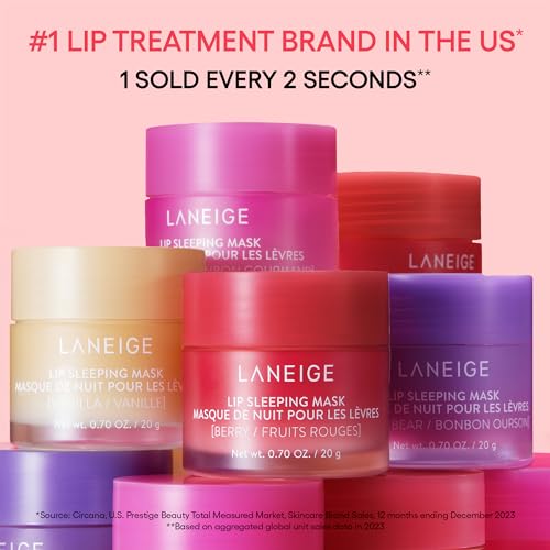 LANEIGE Lip Sleeping Mask Berry: Nourish, Hydrate, Vitamin C, Murumuru & Shea Butter, Antioxidants, Flaky, Dry Lips