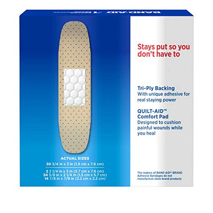 Band-Aid Brand Tru-Stay Sheer Strips Adhesive Bandages for First Aid and Wound Care, Assorted Sizes, 80 ct