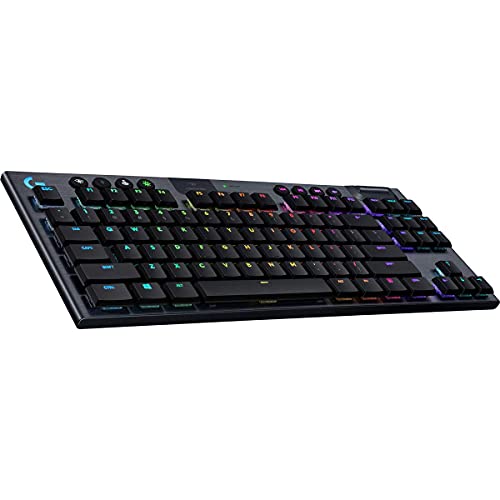 Logitech G915 TKL Tenkeyless Lightspeed Wireless RGB Mechanical Gaming Keyboard, Low Profile Switch Options, Lightsync RGB, Advanced Wireless and Bluetooth Support - Tactile