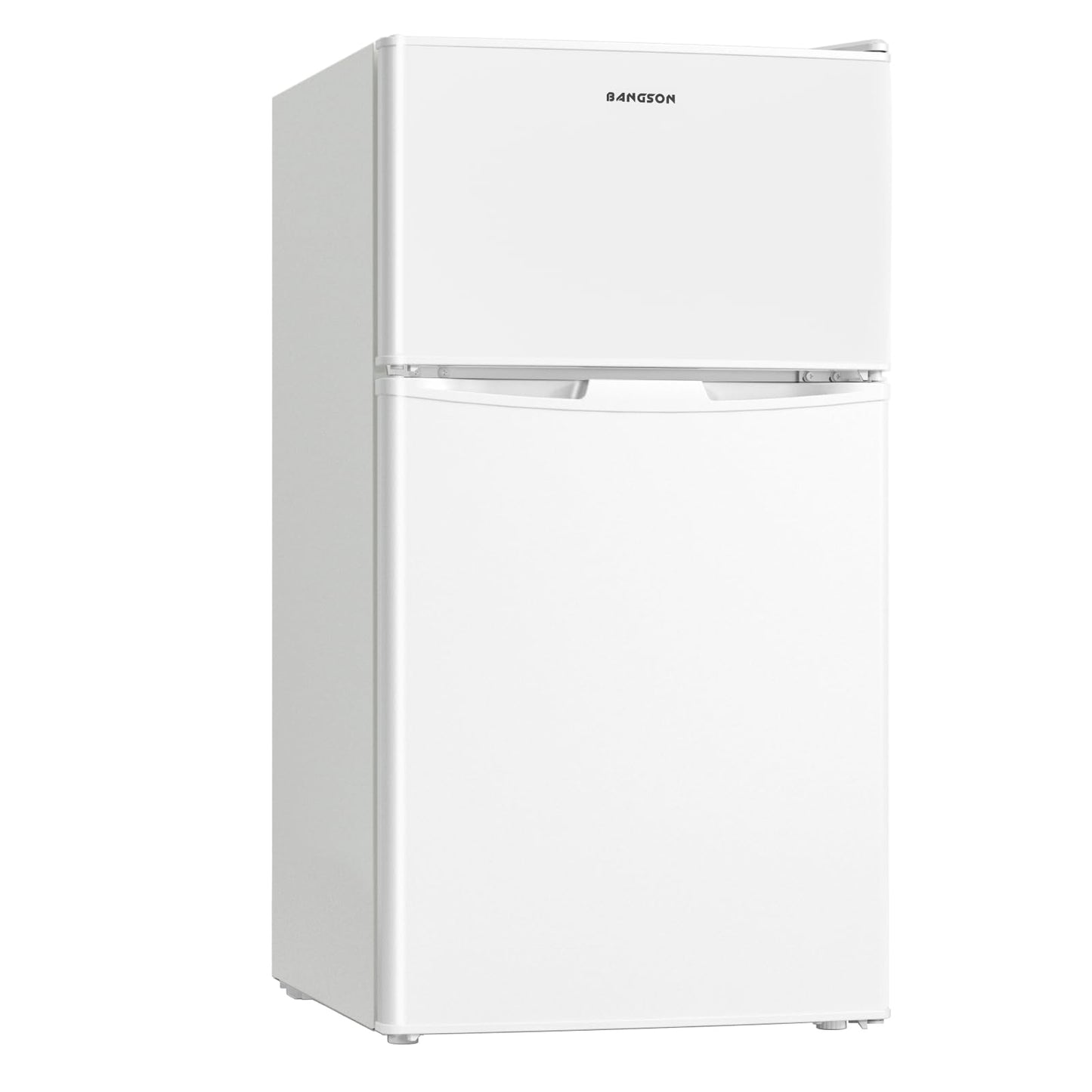 BANGSON Mini Fridge with Freezer, 2 Door Small Refrigerator with Freezer, Mini Fridge for Bedroom, 3.2 CU.FT, For Home, Office, Dorm, Garage or RV, (White)