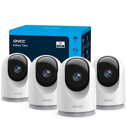 GNCC 2K Security Cameras, Home Security Camera Indoor, 5G/2.4G WiFi 4Pack