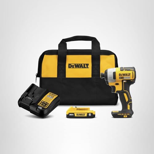 DEWALT 20V MAX Impact Driver, 1/4 Inch, Battery and Charger Included (DCF787D1)