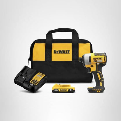 DEWALT 20V MAX Impact Driver, 1/4 Inch, Battery and Charger Included (DCF787D1)