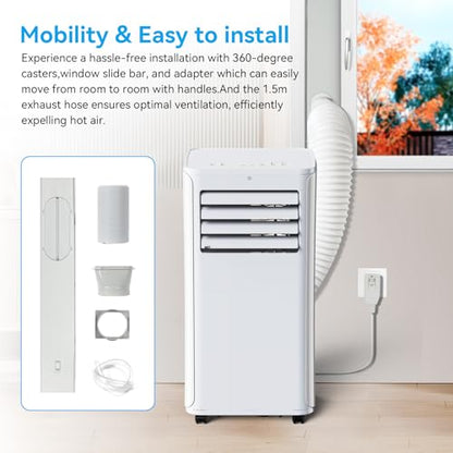 Coolblus portable air conditioner,12000 BTU portable ac unit up to 550 Sq,3 IN 1 with Remote Control,White