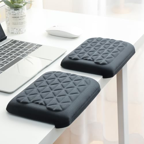 L-Shaped Desk EdgeRest, 2-Piece Set, Plam & Wrist & Forearm & Elbow Comfort Support for Table or Desk Edge, Non-Slip, Memory Foam Padding, Ergonomic Design, Separate Design (7.9 * 5.5 inch)