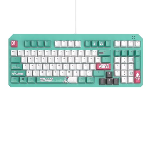 ASUS TUF Gaming K3 Gen II Hatsune Miku Edition Wired USB Gaming Keyboard | 97-Key Compact Layout, Optical-Mechanical RGB Switches, PBT Keycaps, Detachable Top Plate, IP57 Rated, PC/Mac Support