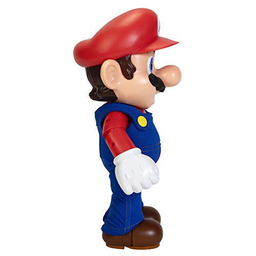 Super Mario It's-A Me, Mario! Collectible Action Figure, Talking Posable Mario Figure, 30+ Phrases and Game Sounds – 12 Inches Tall!