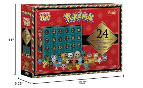 Funko Pop! Holiday Calendar - Pokemon, 24 Pocket Pop! Vinyl Figures