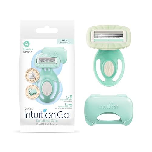 Schick Intuition Go Disposable Razor for Sensitive Skin, 1ct, Razors Sensitive Skin, Women's Disposable Razors with Organic Aloe, Travel Razor | Stocking Stuffer