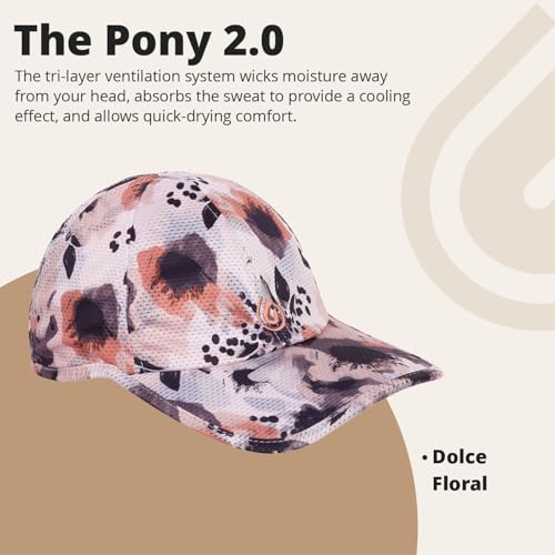 Gymwrap Pony 2.0 Sweat-Wicking Ponytail Hat for Women - Adjustable Baseball Cap for Running, Workouts, Tennis & Outdoors