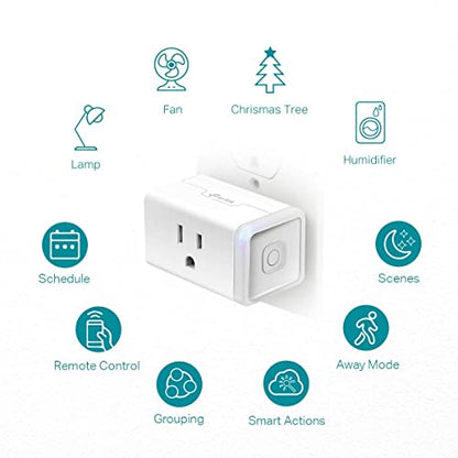 Kasa Smart Plug HS103P4, Smart Home Wi-Fi Outlet Works with Alexa, Echo, Google Home & IFTTT, No Hub Required, Remote Control, 15 Amp, UL Certified, 4-Pack, White