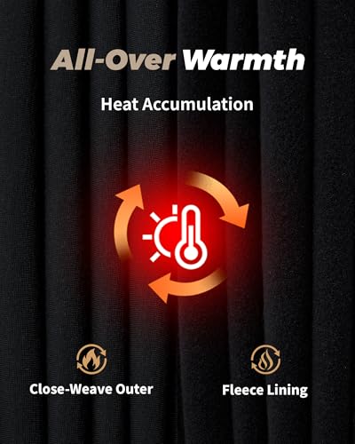 WEERTI Thermal Underwear for Women Long Johns with Fleece Lined Base Layer Women Cold Weather Top Bottom Black