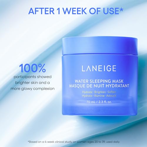 LANEIGE Icons To Go Set: Cream Skin, Water Bank Cream, Lip Sleeping Mask, Water Sleeping Mask, Travel Size, Full Size, Hydrate, Barrier-Boosting