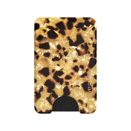 VELVET CAVIAR compatible with MagSafe Wallet - Magnetic Card Holder | Holds 1-4 Cards | Slim Design | RFID Protection | Accessory for iPhone | Blonde Tortoise Shell