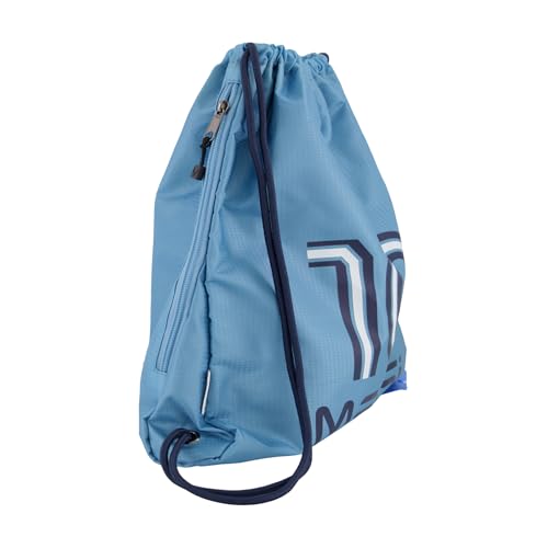 Messi Boys' Lifestyle Drawstring Bag Girls, Side Pocket & Comfortable Straps, Argentina Blue, One Size