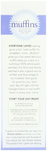 Post Better Oats Thick & Hearty Whole Grain Instant Oatmeal with Flax Seeds, Blueberry Muffin flavor, 15.1 Ounce Box, Pack of 6