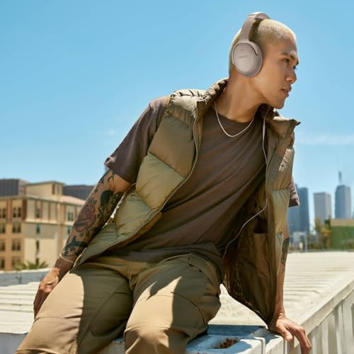 Bose QuietComfort Wireless Noise Cancelling Headphones, Bluetooth Over Ear Headphones with Up to 24 Hours of Battery Life, Sandstone - Limited Edition Color