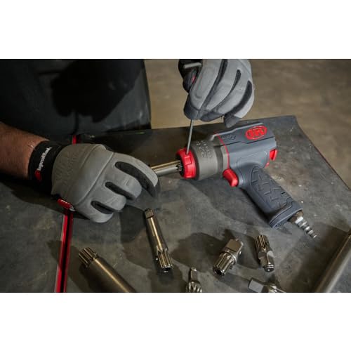Ingersoll Rand 2236QTIMAX-2 DXS2 1/2" Air Impact Wrench, 2" Extended Anvil, Quiet, 1500 ft-lb Torque, Titanium Hammercase, Friction Ring Retainer, Pistol, Interchangeable Anvil, Multi-functional Tool