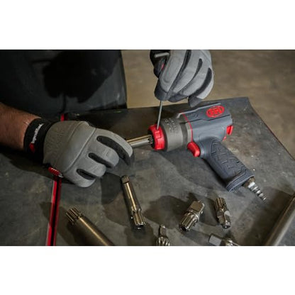 Ingersoll Rand 2236QTIMAX-2 DXS2 1/2" Air Impact Wrench, 2" Extended Anvil, Quiet, 1500 ft-lb Torque, Titanium Hammercase, Friction Ring Retainer, Pistol, Interchangeable Anvil, Multi-functional Tool