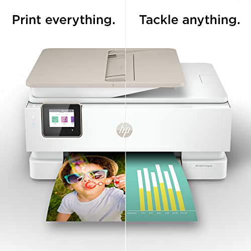 HP ENVY Inspire 7955e Wireless Color Inkjet Printer, Print, scan, copy, Easy setup, Mobile printing, Best-for home, 3 months of Instant Ink included, White