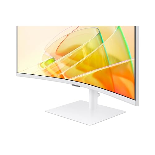 Samsung 34” ViewFinity (S65TC) Series Ultra-WQHD 1000R Curved Computer Monitor, HDR10, 100Hz, AMD FreeSync, Thunderbolt 4, Height Adjustable Stand, Built-in Speakers, Eye Care, LS34C650TANXGO, 2024