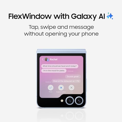 SAMSUNG Galaxy Z Flip 6 AI Cell Phone, 512GB Unlocked Android Smartphone, FlexCam, Photo Assist, Camcorder Mode, Live Interpreter, Foldable Design, 2024, US 1 Yr Manufacturer Warranty, Blue
