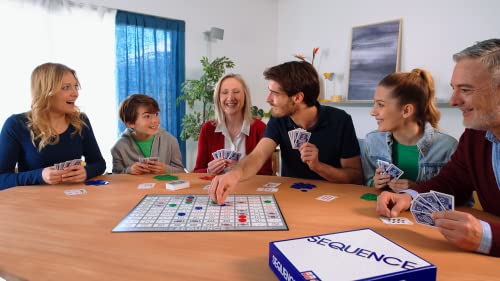 SEQUENCE- Original SEQUENCE Game with Folding Board, Cards and Chips by Jax ( Packaging may Vary ) White, 10.3" x 8.1" x 2.31"