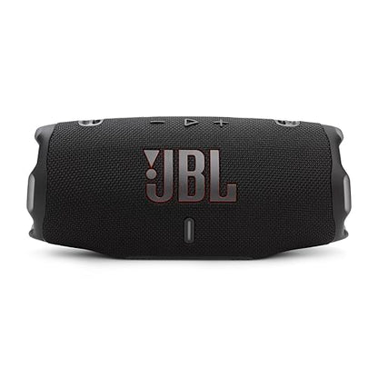 JBL Charge 6 - Portable Waterproof & Drop-Proof Bluetooth Speaker, Bold Pro Sound with AI Sound Boost, 28Hrs of Playtime, Built-in powerbank & Comes with a Sturdy/Removable Carrying Strap (Black)