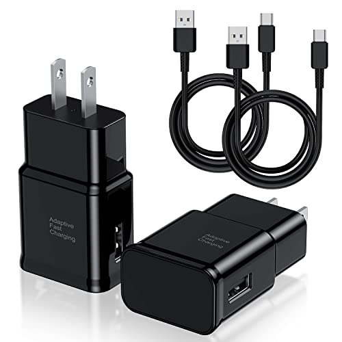 Type C Charger Fast Charging, 2 Pack USB C Android Phone Charger&6ft Cables