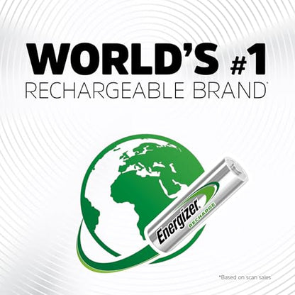 Energizer Power Plus Rechargeable AA Batteries (8 Pack), Double A Batteries