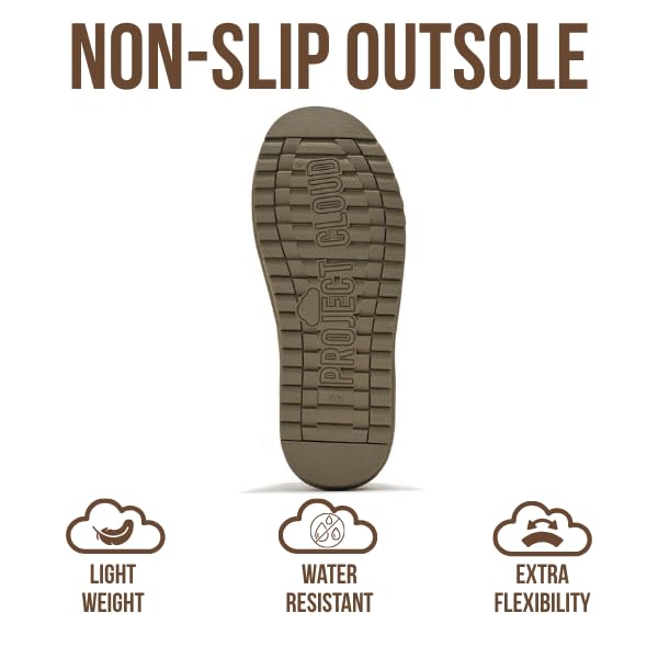 Project Cloud 100% Genuine Leather Ankle Boots for Women - Water Resistant with Memory Foam Insole Winter Boots for Women - Trending Shoes & Comfortable Women's Ankle Boots (Hippy, Olive, 7)
