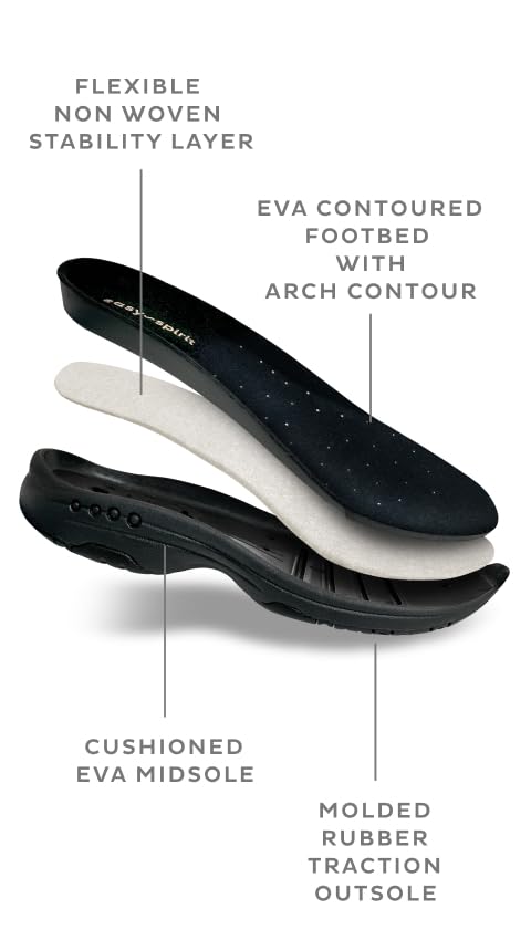 Easy Spirit Women's Traveltime303 Mule, Light Blue-Denim, 6.5