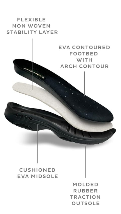 Easy Spirit Women's Traveltime303 Mule, Light Blue-Denim, 6.5