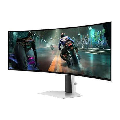 Samsung 49" Odyssey OLED G9 (G91SD) Dual QHD QD-OLED G-Sync Compatible Curved Gaming Monitor, 144Hz, 0.03ms, AMD FreeSync Premium Pro, Ergonomic Stand, 3 Year Warranty, LS49DG910SNXZA, 2024