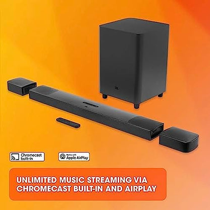 JBL Bar 9.1 - Channel Soundbar System with Surround Speakers and Dolby Atmos, Black