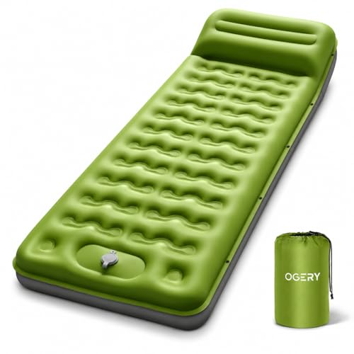 OGERY Sleeping Pad, Ultralight Inflating Camping Pad with 6" Extra-Thick