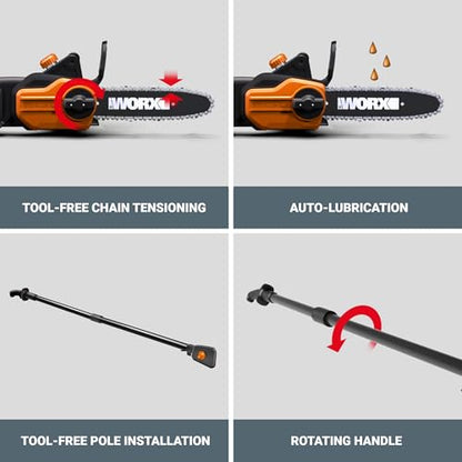 Worx WG309 8 Amp 10" Electric Pole Saw